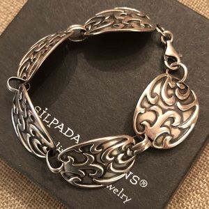 Silpada Sterling Silver Filigree Disc Bracelet B1700